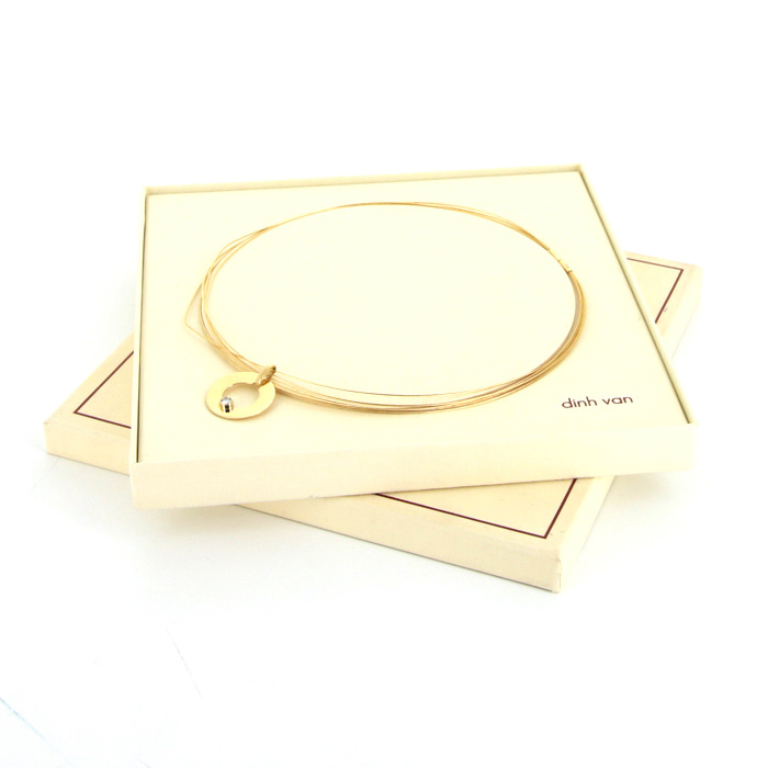 Pendentif Dinh Van Cible en or jaune et diamant - Detail D2