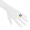 Vintage 1960's ring in yellow gold and aquamarine - Detail D1 thumbnail