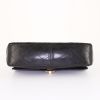 Chanel Vintage handbag in black leather and black jersey - Detail D5 thumbnail
