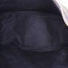 Borsa da spalla o a mano Celine Vintage in tela cerata bicolore nera e marrone e pelle nera - Detail D2 thumbnail