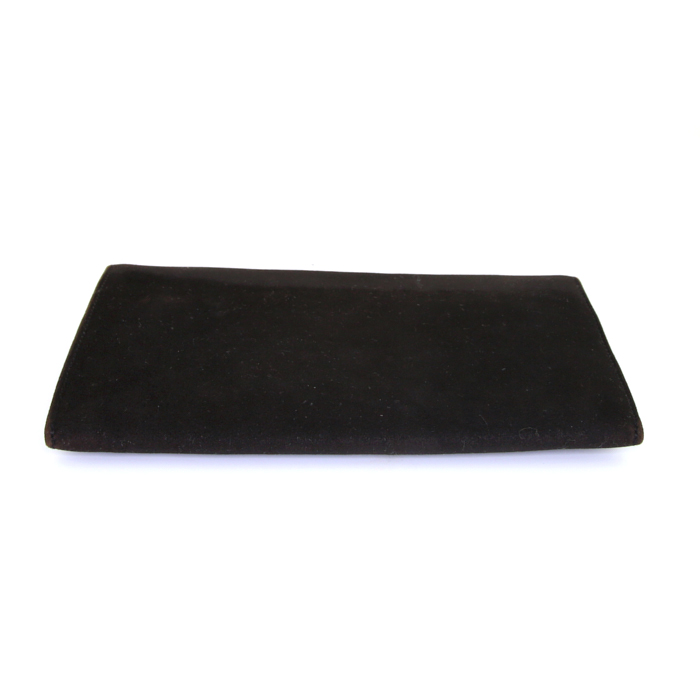 Hermès Pochette Angle Or clutch in black doblis calfskin - Detail D4