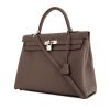Hermes Kelly 35 cm handbag in grey togo leather - 00pp thumbnail