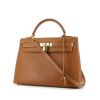 Hermes Kelly 32 cm bag worn on the shoulder or carried in the hand in gold epsom leather - 00pp thumbnail