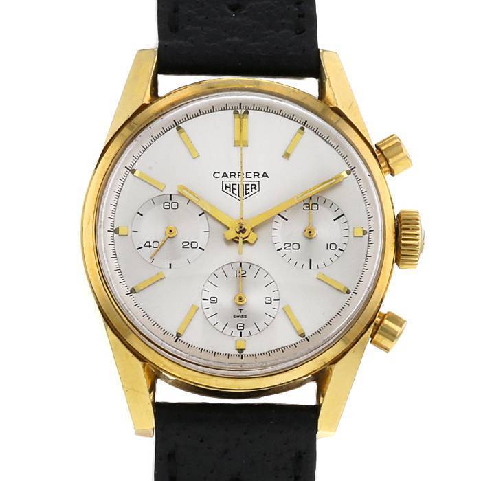 Reloj Heuer Carrera de oro amarillo Ref :  2456 Circa  1960 - 00pp