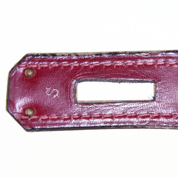 Borsa Hermes Kelly 32 cm in pelle box bordeaux - Detail D4