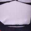Sac bandoulière Burberry Ashby en toile Haymarket bleu-marine , noire blanche et rouge et cuir blanc - Detail D3 thumbnail