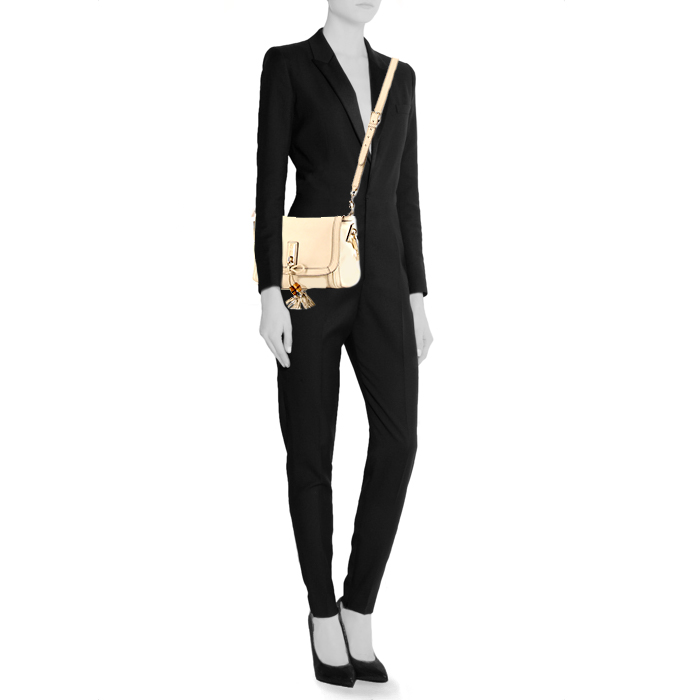 Bolso de mano Gucci Marrakech en cuero blanco - Detail D2