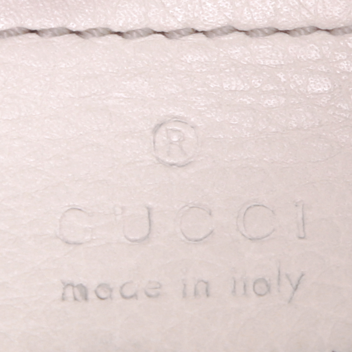 Sac à main Gucci Marrakech en cuir blanc - Detail D4