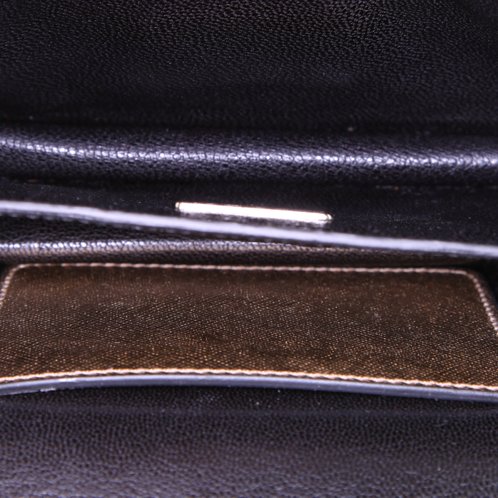 Prada Sound Clutch pouch in gold leather - Detail D3