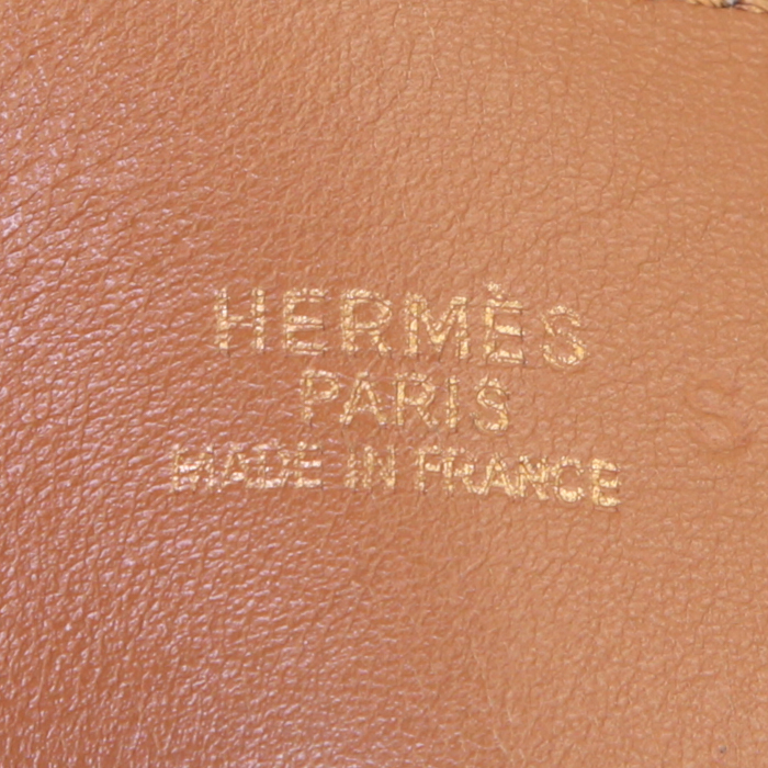 Cintura Hermes Médor in pelle Epsom marrone - Detail D1