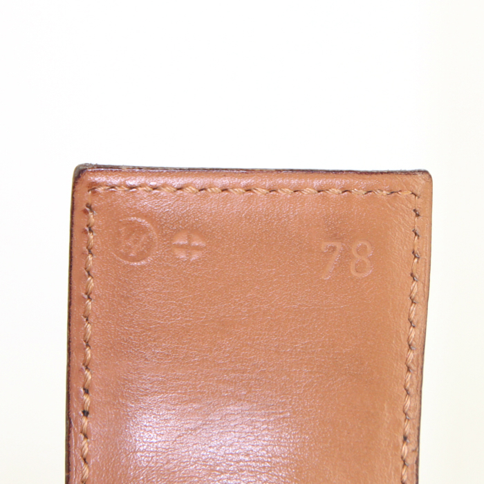 Ceinture Hermes Médor en cuir epsom marron - Detail D2