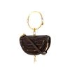 Chloé Nile shoulder bag in brown leather and brown suede - 00pp thumbnail