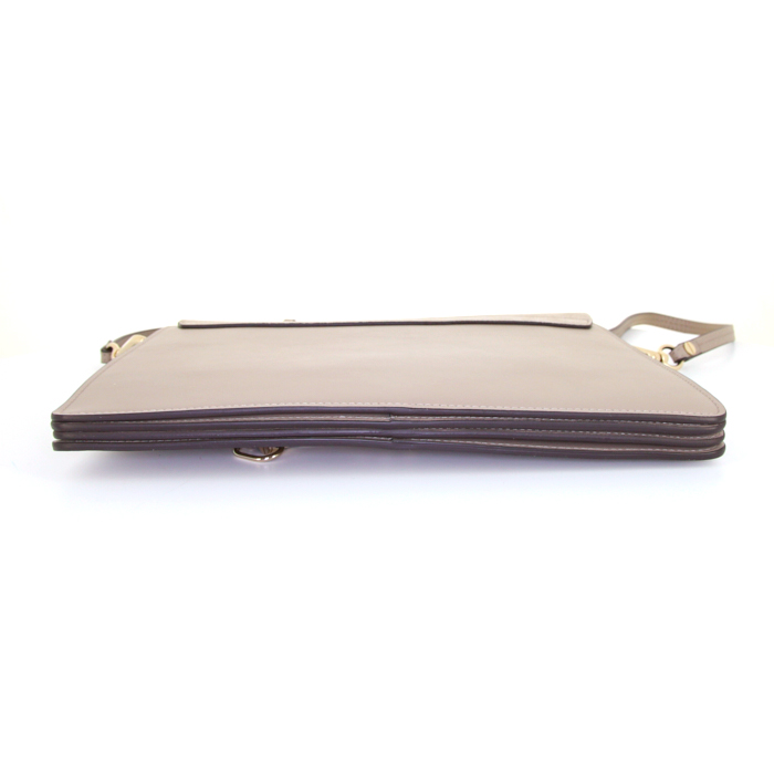 Borsa a tracolla Chloé Faye in pelle beige e camoscio beige - Detail D4