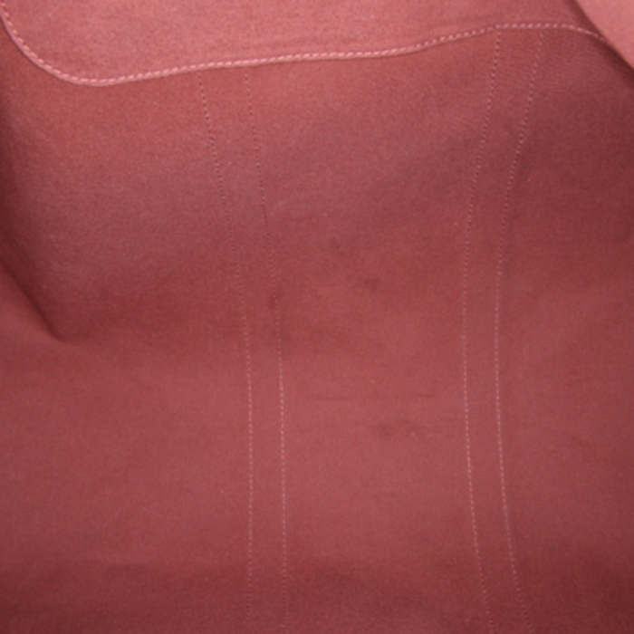 Sac de voyage Louis Vuitton Keepall Editions Limitées Kim Jones en toile monogram marron et cuir gris - Detail D3