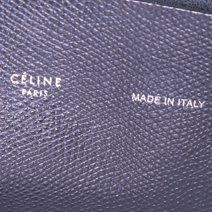 Shopping bag Celine Vertical in pelle martellata nera - Detail D4