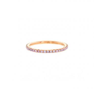 Bague De Beers en or rose et diamants roses