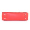 Bolso de mano Prada Lux Chain en cuero granulado rojo y junco negro - Detail D4 thumbnail