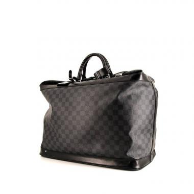 Sac de voyage Louis Vuitton Grimaud en toile damier graphite et cuir noir