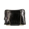 Chanel Vintage shopping bag in black crocodile - 360 thumbnail