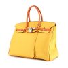 Hermes Birkin 35 cm handbag in Jaune d'Or togo leather and orange piping - 00pp thumbnail