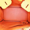Borsa Hermes Birkin 35 cm in pelle togo Jaune d'Or e profili arancioni - Detail D2 thumbnail