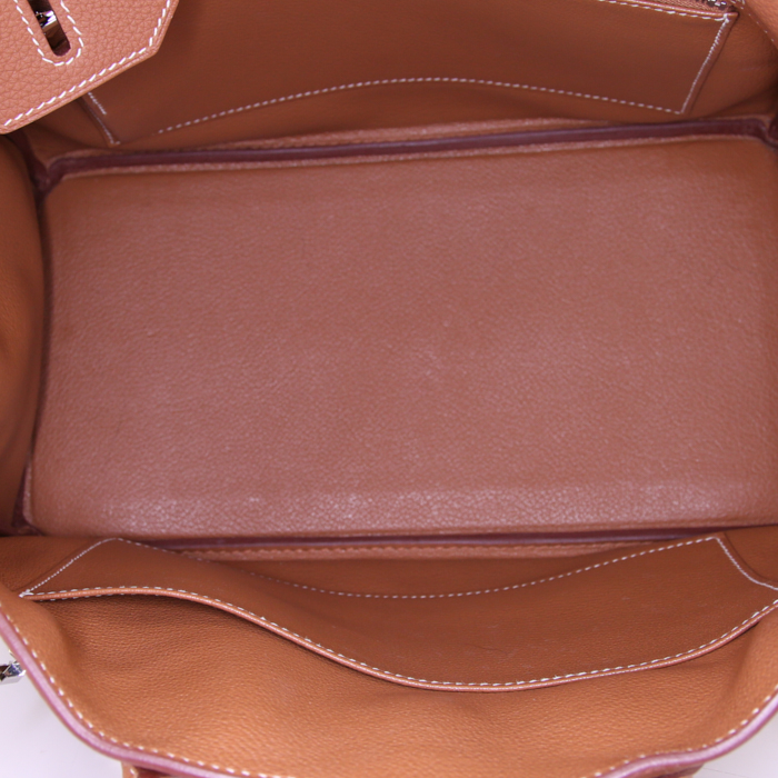 Borsa Hermes Birkin 30 cm in pelle togo gold - Detail D2