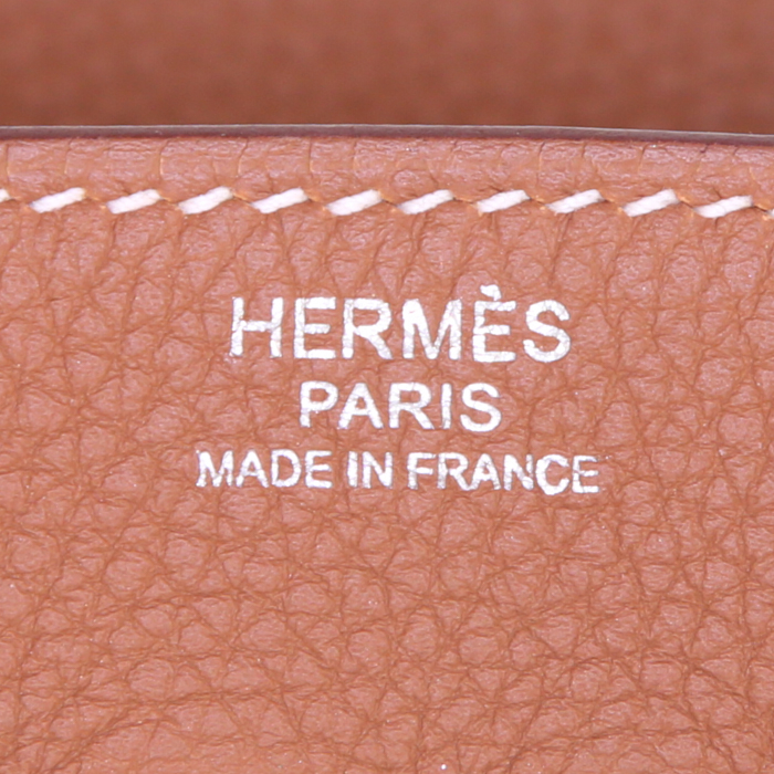 Sac à main Hermes Birkin 30 cm en cuir togo gold - Detail D3