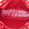 Chanel Vintage Shopping bag worn on the shoulder or carried in the hand in red embossed leather - Detail D2 thumbnail