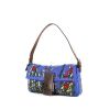 Fendi Baguette handbag in blue and brown leather - 00pp thumbnail