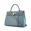 Hermes Kelly 35 cm handbag in blue jean epsom leather - 00pp thumbnail