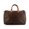 рюкзак louis vuitton Louis Vuitton Speedy 35 en toile monogram marron et cuir naturel - 360 thumbnail