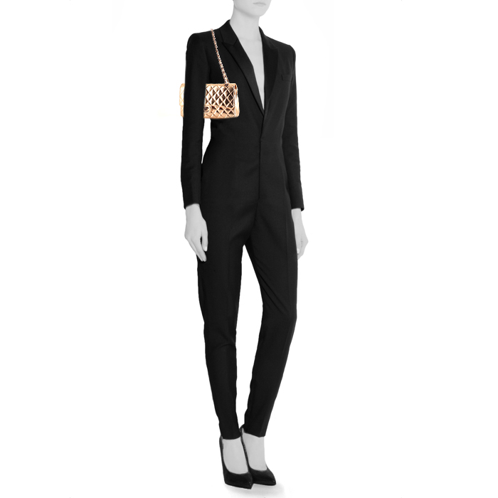 Borsa Chanel Timeless in pelle trapuntata dorata - Detail D1