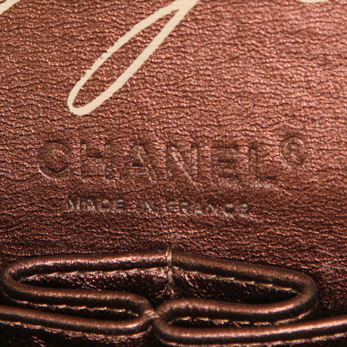 Borsa Chanel Timeless in pelle trapuntata dorata - Detail D4