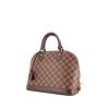 Louis Vuitton Alma small model handbag in ebene damier canvas and brown leather - 00pp thumbnail
