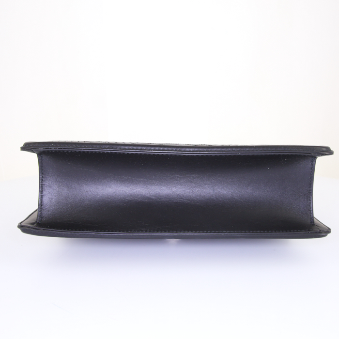 Borsa a tracolla Bulgari Serpenti Diamond Blast in pelle trapuntata nera - Detail D4