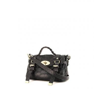 Borsa a tracolla Mulberry Alexa modello piccolo in pelle blu marino