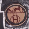 Hermès Petit H shopping bag in beige logo canvas and beige suede - Detail D3 thumbnail