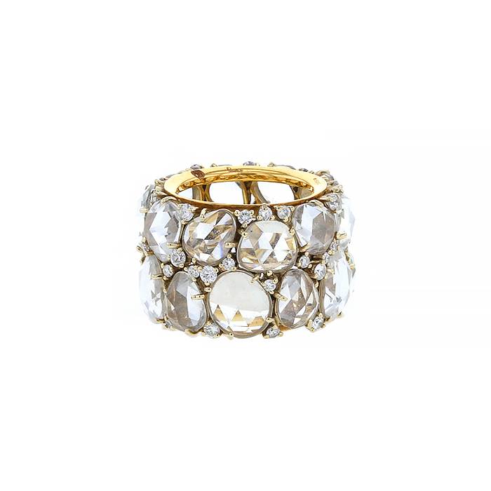 14K Diamond Floral Cigar Band - Lulu Designs Jewelry