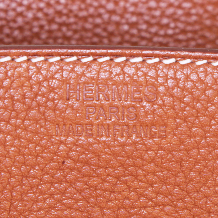 Sac à main Hermes Birkin 35 cm en Barenia Faubourg gold - Detail D3