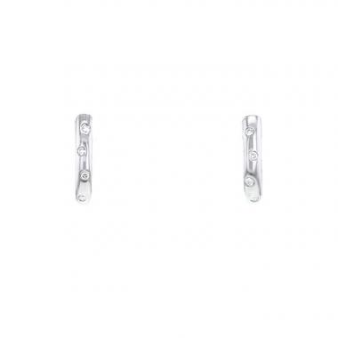 Paire de boucles d'oreilles Tiffany 
Co Etoile en platine et diamants