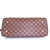 Louis Vuitton Kensington shoulder bag in ebene damier canvas and brown leather - Detail D5 thumbnail