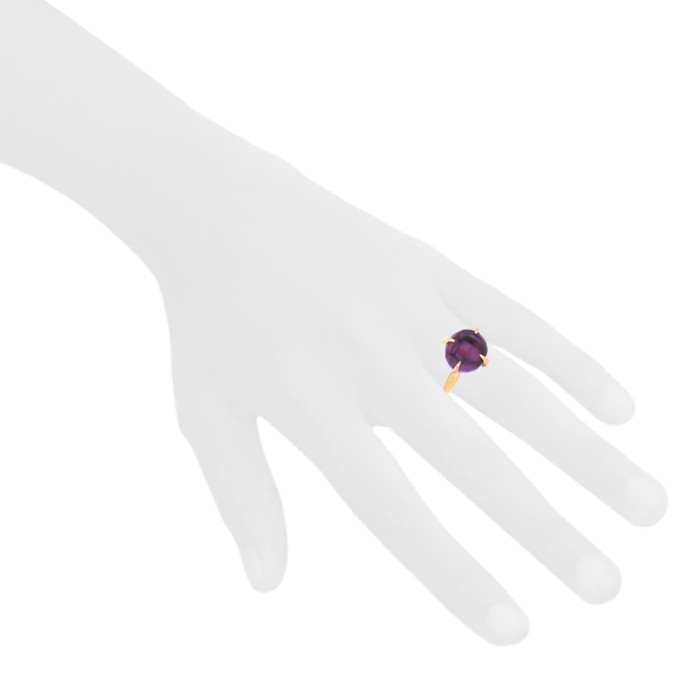 Pomellato Veleno ring in pink gold and amethyst - Detail D1