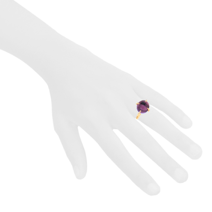 Pomellato Veleno ring in pink gold and amethyst - Detail D1
