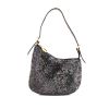 Fendi Oyster night bag in satin and black leather - 360 thumbnail