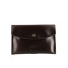 Hermes Rio pouch in brown box leather - 360 thumbnail
