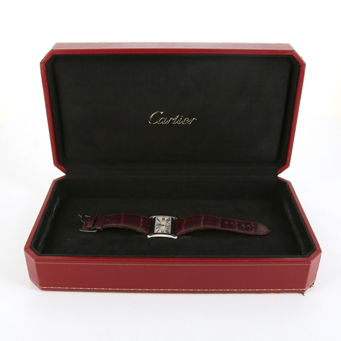 Montre Cartier Tank Divan en acier Ref : 2600 Vers 2000 - Detail D2