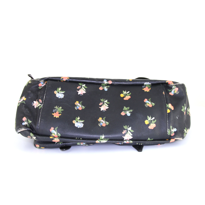 Zaino Saint Laurent Festival in pelle nera con decoro floreale - Detail D4