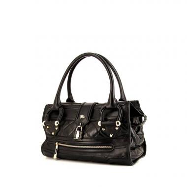 Bolso de mano Burberry Baby Beaton en cuero negro