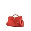 Mulberry Iris handbag in red Rust grained leather - 00pp thumbnail