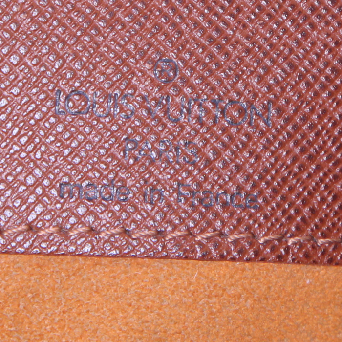 Bolso bandolera Louis Vuitton Musette Salsa en lona Monogram marrón y cuero natural - Detail D3